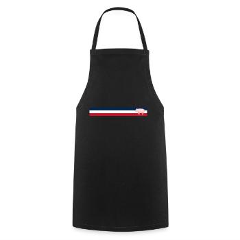 Drapeau français Cochon - Agriculteur français - Tablier de cuisine - noir - Devant - AI Model Male 185 dark (185cm)
