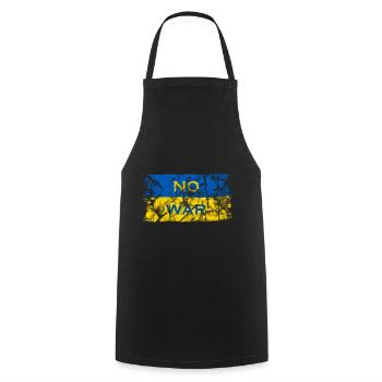 Ukraine Flag No War - Cooking Apron - black - Front - AI Model Male 185 dark (185cm)