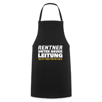 Rentner Spruch Rente Sarkastisches Geschenk - Kochschürze - Schwarz - Vorne - AI Model Male 185 dark (185cm)