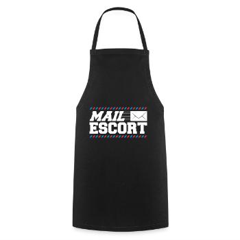 Postbote Briefträger Brief Paketdienst Geschenk - Kochschürze - Schwarz - Vorne - AI Model Male 185 dark (185cm)