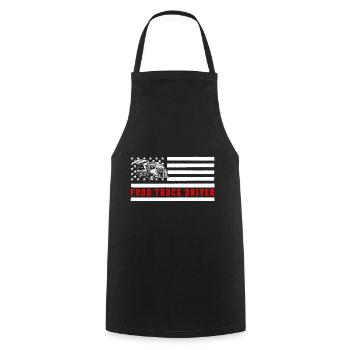 Frites Foodtrucker Fast Food Truck - Tablier de cuisine - noir - Devant - AI Model Male 185 dark (185cm)