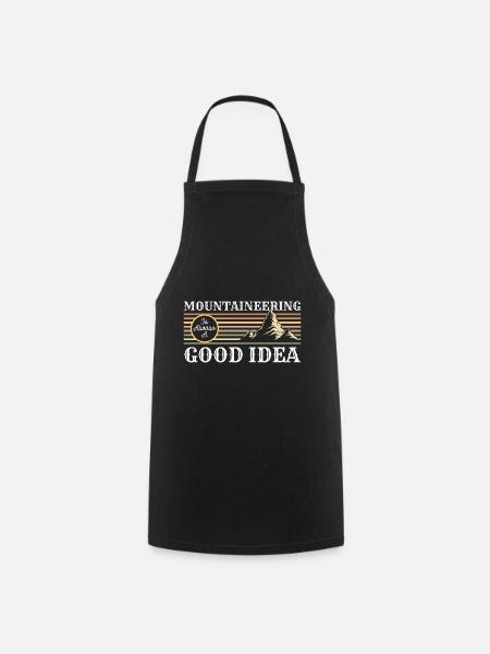 Climbing, Rocks, Sport Climbing, Alps - Cooking Apron - black