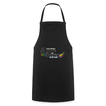 At Dancing on my own with rainbow design - Cooking Apron - black - Front - AI Model Male 185 dark (185cm)