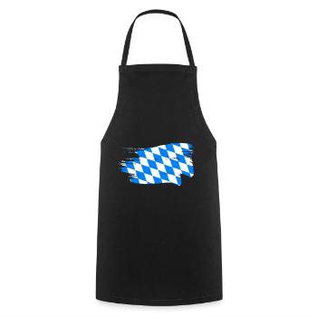 Bavaria Flag Used Look Bavarian Flag Vintage - Cooking Apron - black - Front - AI Model Male 185 dark (185cm)