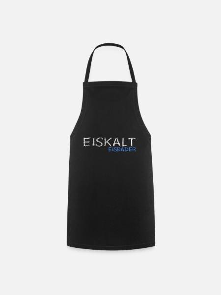 eiskalter Eisbader Winterschwimmen im Eisbad - Kochschürze - Schwarz