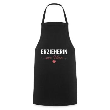 Beste Erzieherin Mit Herz Kita Geschenk Danke - Kochschürze - Schwarz - Vorne - AI Model Male 185 dark (185cm)