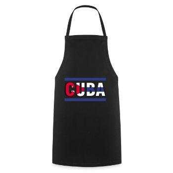 Cuba Drapeau Vintage Design - Tablier de cuisine - noir - Devant - AI Model Male 185 dark (185cm)