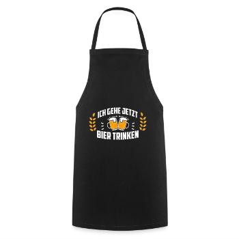 Bier trinken Saufen Party Urlaub Feiern Alkohol - Kochschürze - Schwarz - Vorne - AI Model Male 185 dark (185cm)