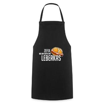 Phrase amusante Zefix où deifi is mei Leberkas - Tablier de cuisine - noir - Devant - AI Model Male 185 dark (185cm)
