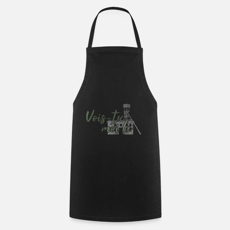 Parler Gaga Saint-Etienne Expression Stéphanoise - Tablier de cuisine - noir