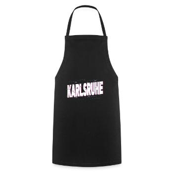 Karlsruhe Allemagne City Font Accueil Amour - Tablier de cuisine - noir - Devant - AI Model Male 185 dark (185cm)