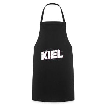 Kiel Allemagne City Font Accueil Amour - Tablier de cuisine - noir - Devant - AI Model Male 185 dark (185cm)