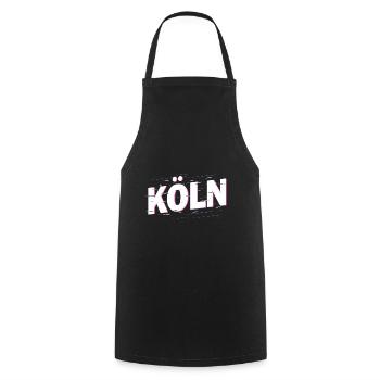 Cologne Allemagne City Font Accueil Amour - Tablier de cuisine - noir - Devant - AI Model Male 185 dark (185cm)