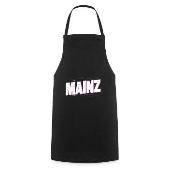 Mainz Deutschland Stadt Schrift Heimat Liebe - Kochschürze - Schwarz - Vorne - AI Model Male 185 dark (185cm)
