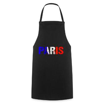 Paris Frankreich Flagge - Kochschürze - Schwarz - Vorne - AI Model Male 185 dark (185cm)