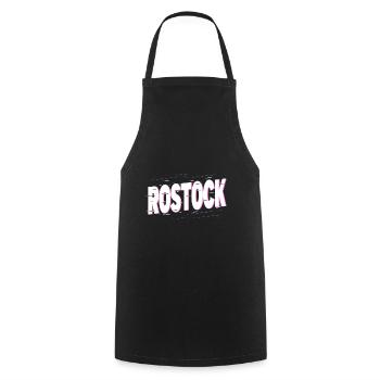 Rostock Germany City Font Home Love - Cooking Apron - black - Front - AI Model Male 185 dark (185cm)