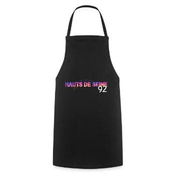 Haut de Seine 92 - Kochschürze - Schwarz - Vorne - AI Model Male 185 dark (185cm)