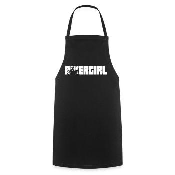 Bikergirl Supersports Nakedbike Biker Girl Bike - Cooking Apron - black - Front - AI Model Male 185 dark (185cm)
