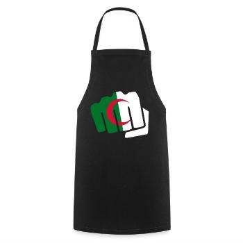 Algérie Algérie drapeau drapeau poing cadeau - Tablier de cuisine - noir - Devant - AI Model Male 185 dark (185cm)