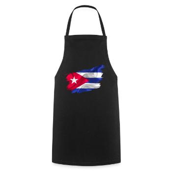 Cuba Drapeau Cuba pays - Tablier de cuisine - noir - Devant - AI Model Male 185 dark (185cm)