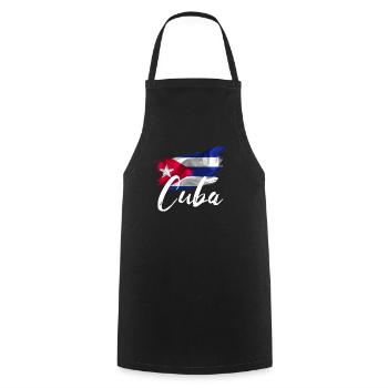 Cuba Cuban Flag - Cooking Apron - black - Front - AI Model Male 185 dark (185cm)
