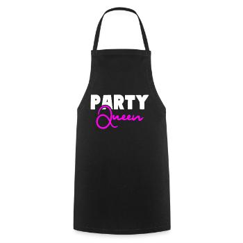 Party Queen Feiern Party Girls - Kochschürze - Schwarz - Vorne - AI Model Male 185 dark (185cm)