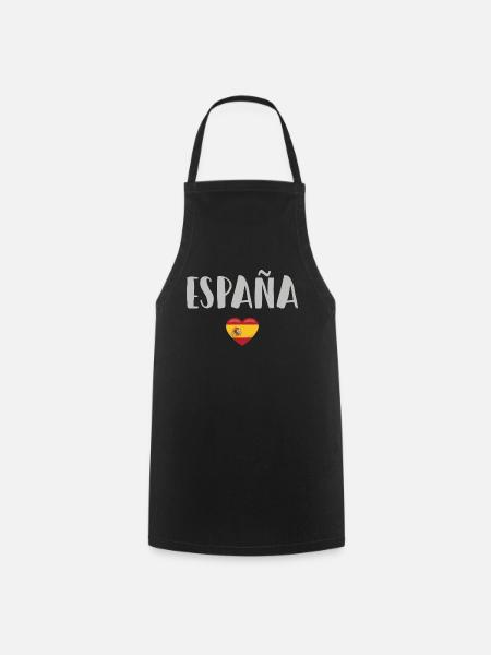 Spanien Fußball Trikot Spanische Flagge - Kochschürze - Schwarz