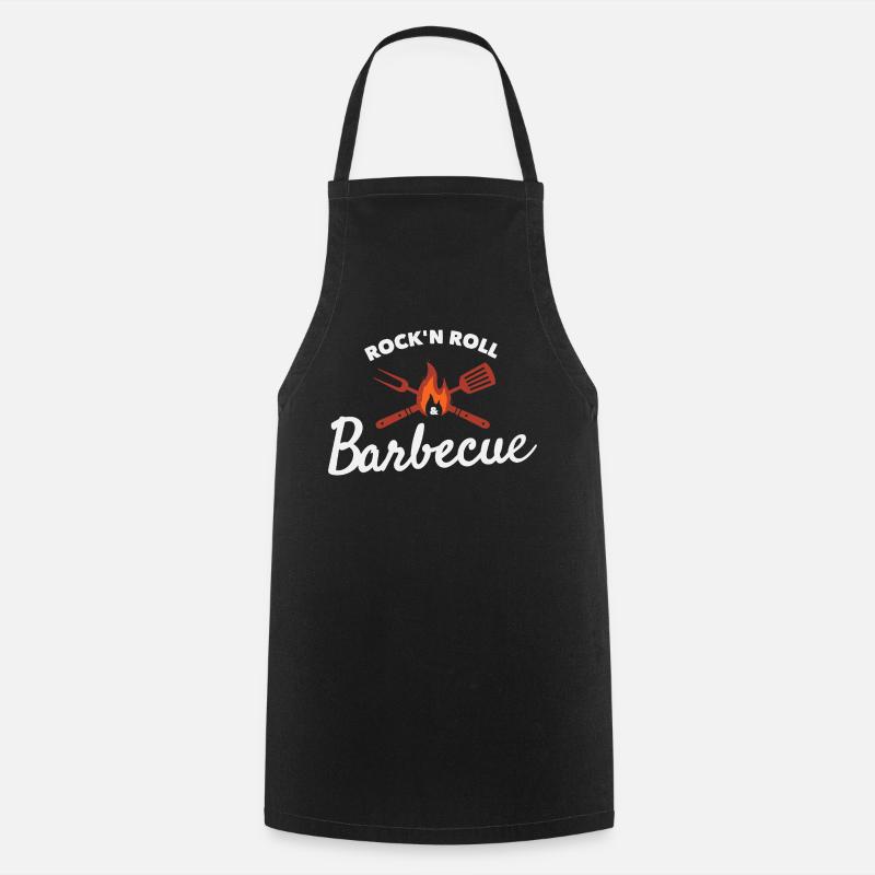 Rock'N ROLL & BARBECUE APRON ⚡ - Cooking Apron - black