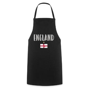 England Fußball Trikot Englische Flagge - Kochschürze - Schwarz - Vorne - AI Model Male 185 dark (185cm)