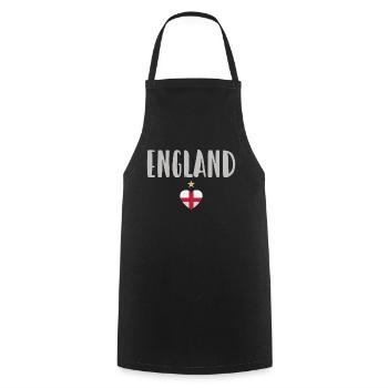 England Fußball Trikot Englische Flagge - Kochschürze - Schwarz - Vorne - AI Model Male 185 dark (185cm)