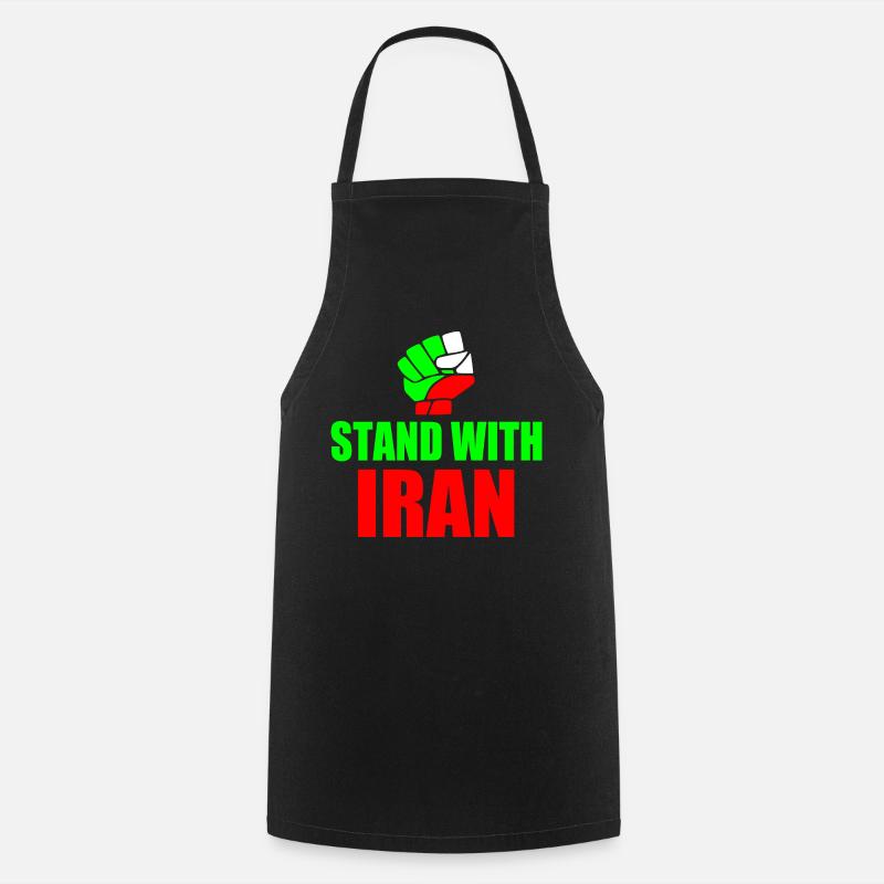 Stand with iran - Kochschürze - Schwarz