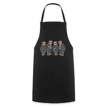 Funny Sloths Group Office Team Coffee Colleagues - Cooking Apron - black - Front - AI Model Male 185 dark (185cm)