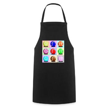 Padel - Cadeau pour joueurs et joueuses de padel - Tablier de cuisine - noir - Devant - AI Model Male 185 dark (185cm)