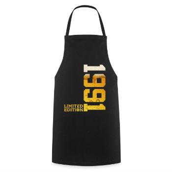 BIÈRE ÉDITION LIMITÉE 1991 35E ANNIVERSAIRE - Tablier de cuisine - noir - Devant - AI Model Male 185 dark (185cm)
