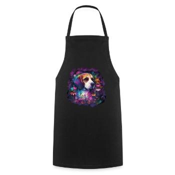 Beagle Beagle Motif Gift - Cooking Apron - black - Front - AI Model Male 185 dark (185cm)
