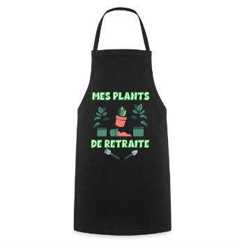 Le Bon Plants De Retraite Citation Jardinier - Tablier de cuisine - noir - Devant - AI Model Male 185 dark (185cm)