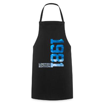 45E ANNIVERSAIRE ÉDITION LIMITÉE 1981 - Tablier de cuisine - noir - Devant - AI Model Male 185 dark (185cm)