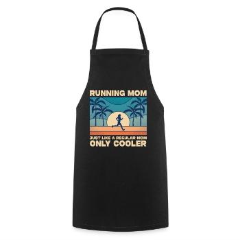 Courir maman comme une glacière de maman ordinaire seulement - Tablier de cuisine - noir - Devant - AI Model Male 185 dark (185cm)