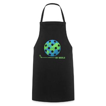 Floorball Unihockey FLOORBALL-world Floorballer - Cooking Apron - black - Front - AI Model Male 185 dark (185cm)