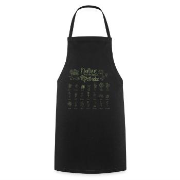 Natur ist die beste Apotheke - Kochschürze - Schwarz - Vorne - AI Model Male 185 dark (185cm)