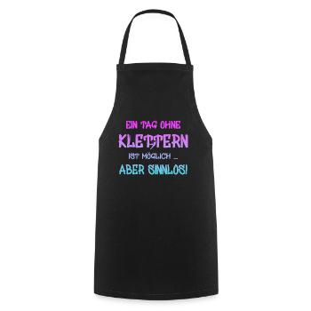 klettern Spruch Geschenk bouldern climbing - Kochschürze - Schwarz - Vorne - AI Model Male 185 dark (185cm)