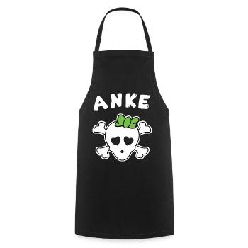Pirate Anke Design pour les filles et les femmes - Tablier de cuisine - noir - Devant - AI Model Male 185 dark (185cm)
