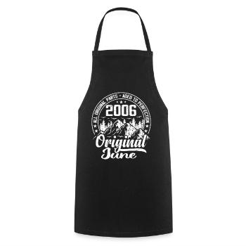 juin 2006 Original : 18 Ans Cadeau d'Anniversaire - Tablier de cuisine - noir - Devant - AI Model Male 185 dark (185cm)