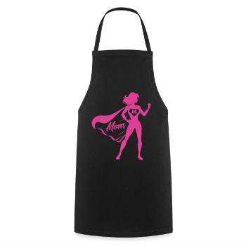 Mère est ma super-héroïne - design de maman cool - Tablier de cuisine - noir - Devant - AI Model Male 185 dark (185cm)