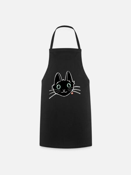 Pickle the black kitten - Cooking Apron - black