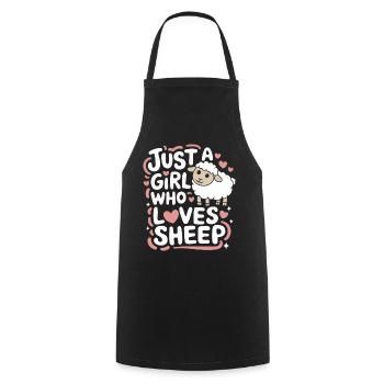 Sheep Sheep Farmer Lamb Farmer - Cooking Apron - black - Front - AI Model Male 185 dark (185cm)