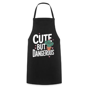 Cactus Cacti Desert Plant - Cooking Apron - black - Front - AI Model Male 185 dark (185cm)