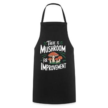 Mushroom Mushrooms Funghi Mushroom - Cooking Apron - black - Front - AI Model Male 185 dark (185cm)