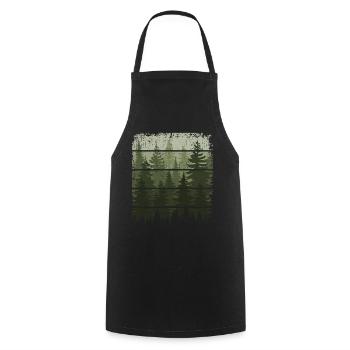 Forêt Nature Arbres Nature sauvage Plein air Amoureux de la nature - Tablier de cuisine - noir - Devant - AI Model Male 185 dark (185cm)