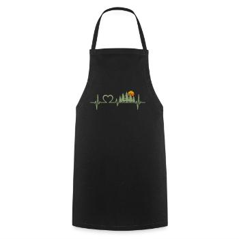 Wald Herzschlag Natur Bäume Wildnis Outdoor - Kochschürze - Schwarz - Vorne - AI Model Male 185 dark (185cm)